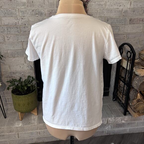 Disney Parks LOVE Mickey & Minnie Mouse T-Shirt Size Medium Short Sleeve White - Picture 4 of 7